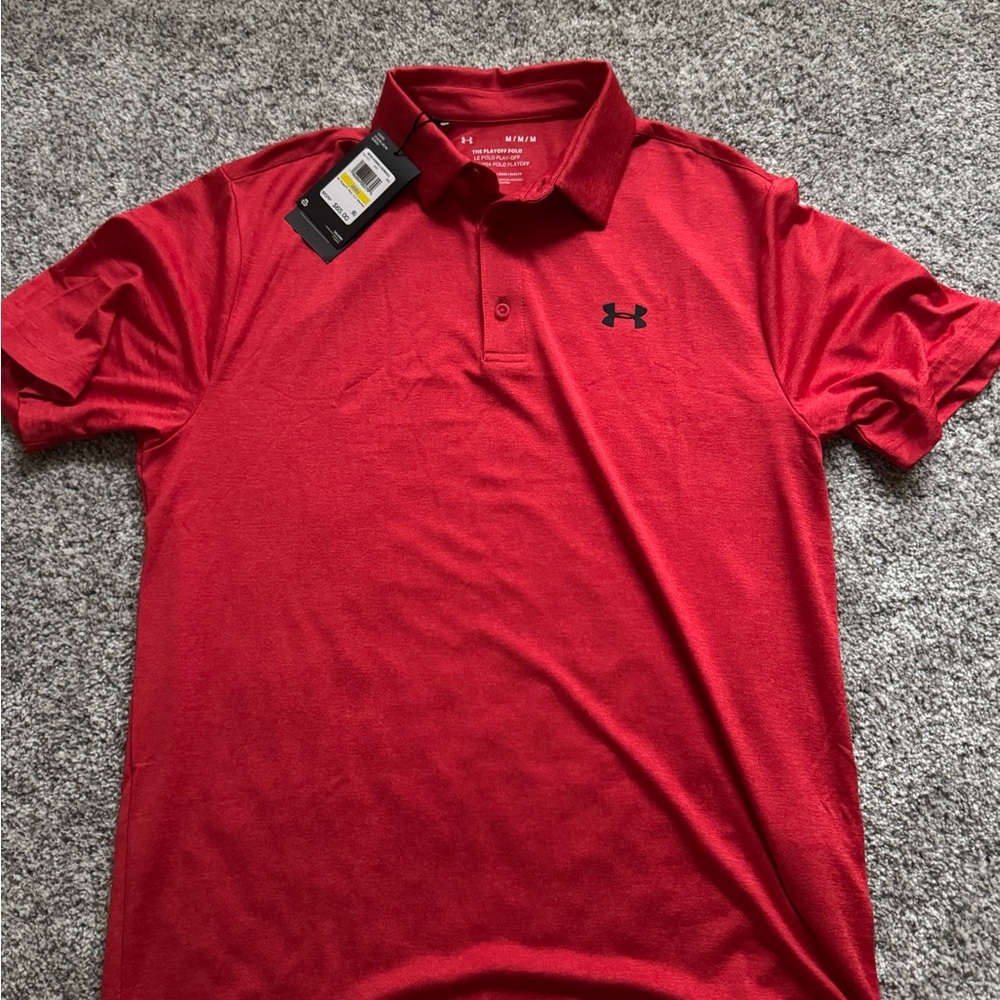 Under Armour Men's Red Polo Shirt